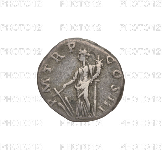 Denarius, Hadrian (76–138; Roman emperor 117–138). Obverse: bust of Hadrian to the right, laurel