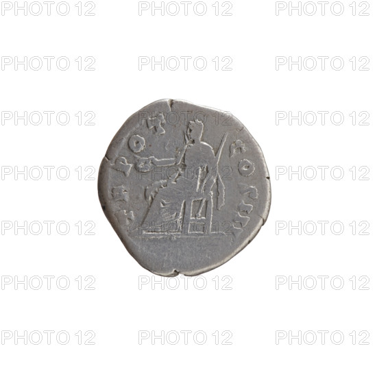 Denarius of Antoninus Pius (86–161; Roman emperor 138–161). Obverse: Head of Antoninus Pius in a