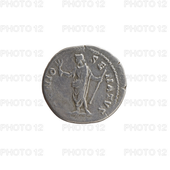 Denarius of Antoninus Pius (86–161; Roman emperor 138–161). Obverse: Head of Antoninus Pius