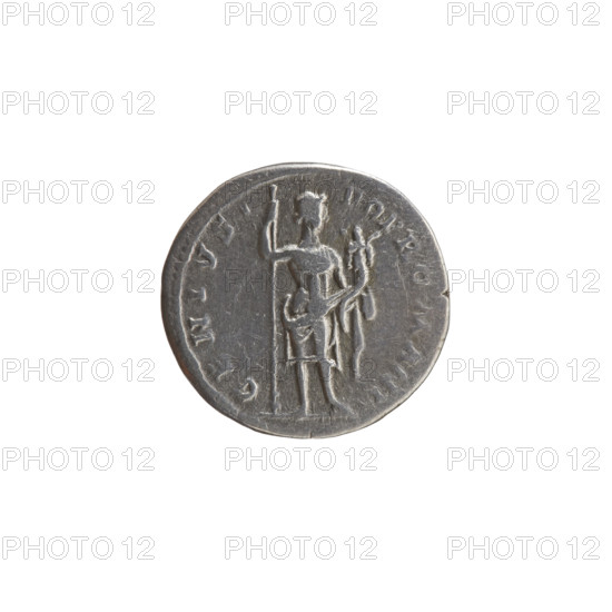 Denarius of Antoninus Pius (86–161; Roman emperor 138–161), 140–144. Obverse: head of Antoninus