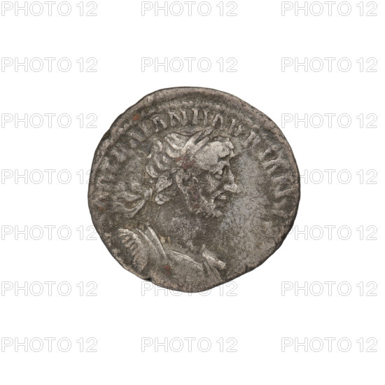 Denarius of Hadrian (76–138; Roman emperor 117–138). Obverse: bust of Hadrian right,