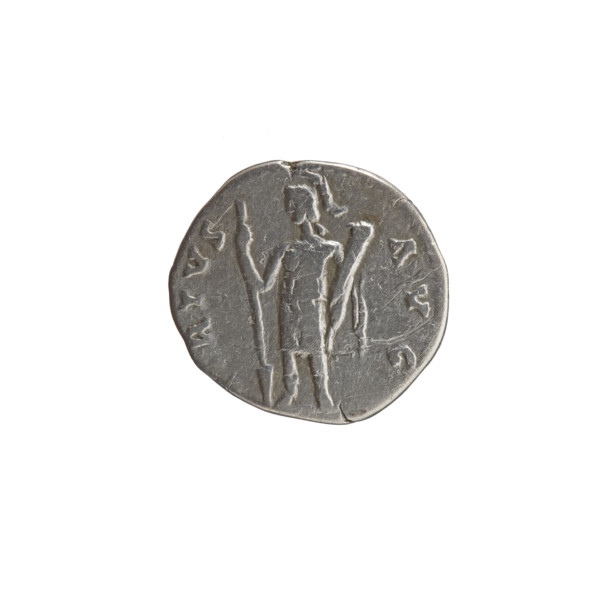 Denarius of Antoninus Pius (86–161; Roman emperor 138–161), 140–144. Obverse: Head of Antoninus