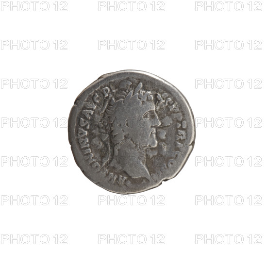 Denarius of Antoninus Pius (86–161; Roman emperor 138–161), c. 140–144. Obverse: Head of Antoninus