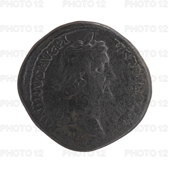 Sestertius, Antoninus Pius (86–161; Roman emperor 138–161), issuer: Antoninus Pius. Obverse: head
