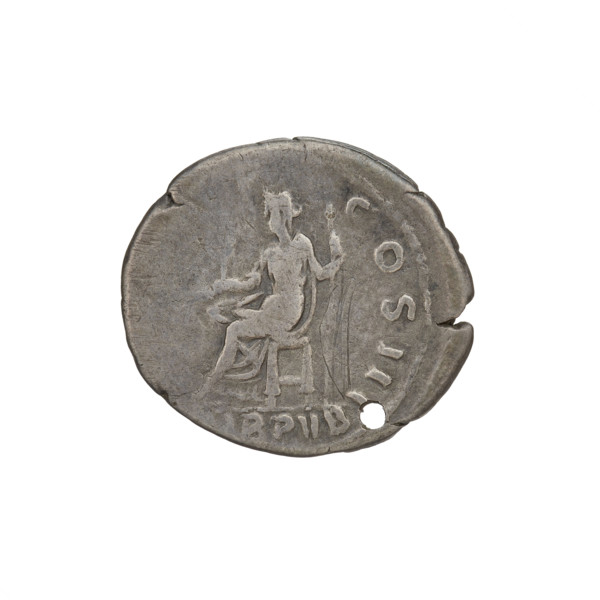 Denarius, Hadrian (76–138; Roman emperor 117–138). Obverse: bust of Hadrian with laurel wreath and