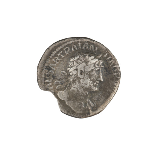 Denarius, Hadrian (76–138; Roman emperor 117–138). Obverse: bust of Hadrian with laurel wreath