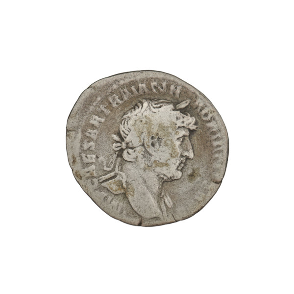 Denarius, Hadrian (76–138; Roman emperor 117–138). Obverse: Bust of Hadrian with laurel wreath