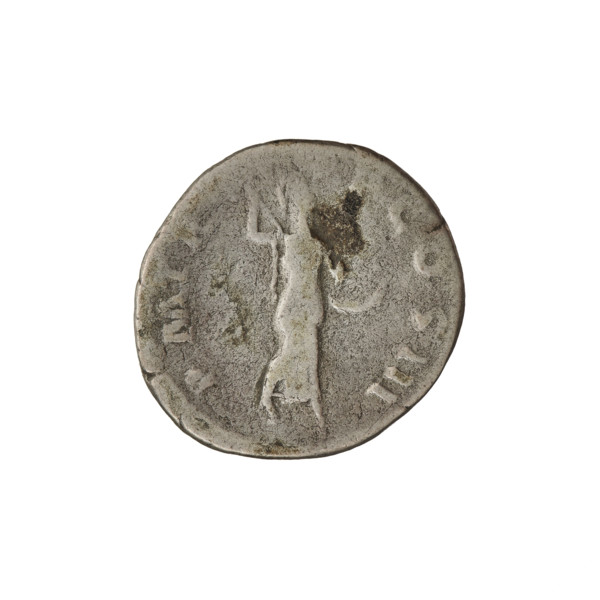 Denarius, Hadrian (76–138; Roman emperor 117–138). Obverse: bust of Hadrian with laurel wreath