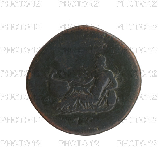 Sestertius, Antoninus Pius (86–161; Roman emperor 138–161), issuer; obverse: head of Antoninus Pius
