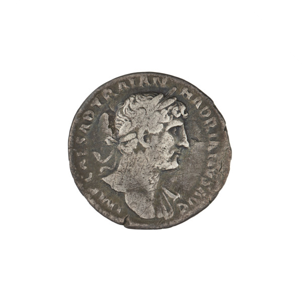 Denarius, Hadrian (76–138; Roman emperor 117–138). Obverse: bust of Hadrian with laurel wreath