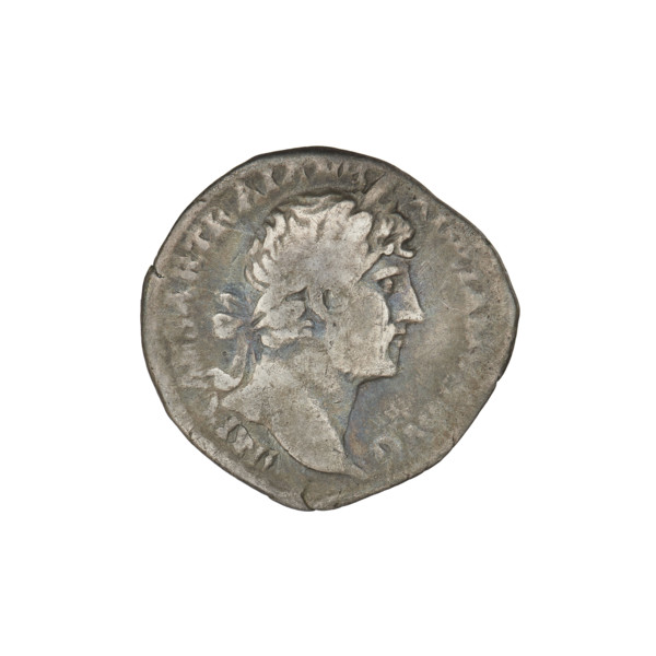 Denarius, Hadrian (76–138; Roman emperor 117–138). Obverse: Bust of Hadrian with laurel wreath