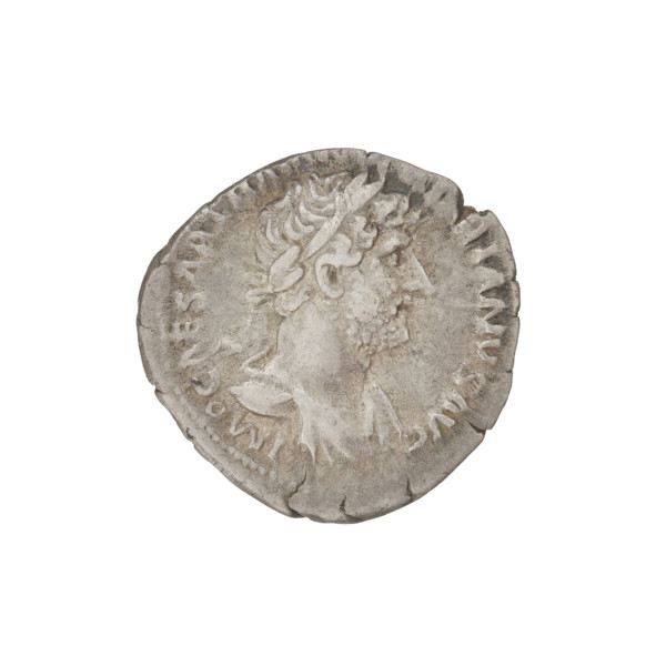 Denarius, Hadrian (76–138; Roman emperor 117–138). Obverse: Bust of Hadrian with laurel wreath