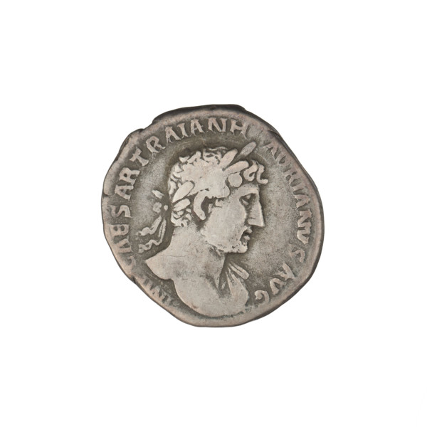 Denarius, Hadrian (76–138; Roman emperor 117–138). Obverse: Bust of Hadrian with laurel wreath