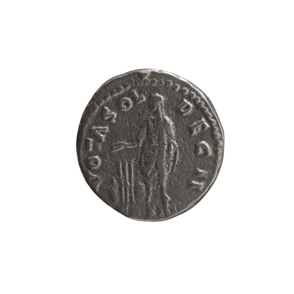 Denarius (forgery) of Antoninus Pius (86–161; Roman emperor 138–161). Obverse: Head of Antoninus