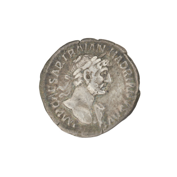 Denarius, Hadrian (76–138; Roman emperor 117–138). Obverse: Bust of Hadrian with laurel wreath