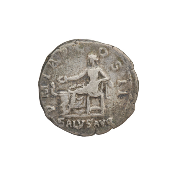 Denarius, Hadrian (76–138; Roman emperor 117–138). Obverse: Bust of Hadrian with laurel wreath