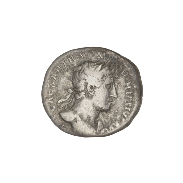 Denarius, Hadrian (76–138; Roman emperor 117–138). Obverse: Bust of Hadrian with laurel wreath