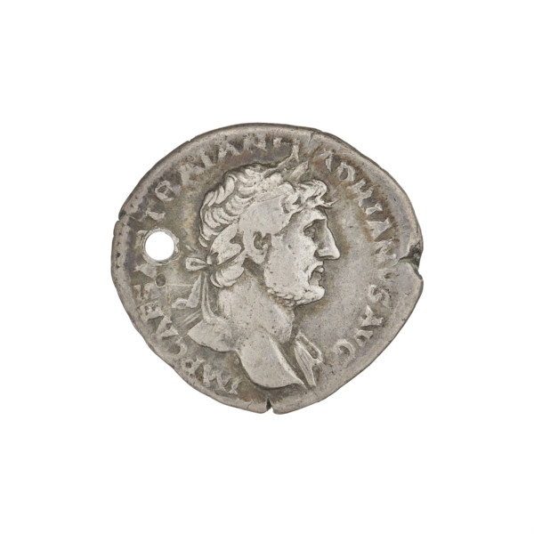 Denarius, Hadrian (76–138; Roman emperor 117–138). Obverse: Bust of Hadrian with laurel wreath