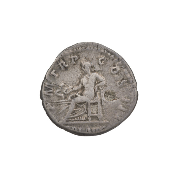 Denarius, Hadrian (76–138; Roman emperor 117–138). Obverse: Bust of Hadrian with laurel wreath