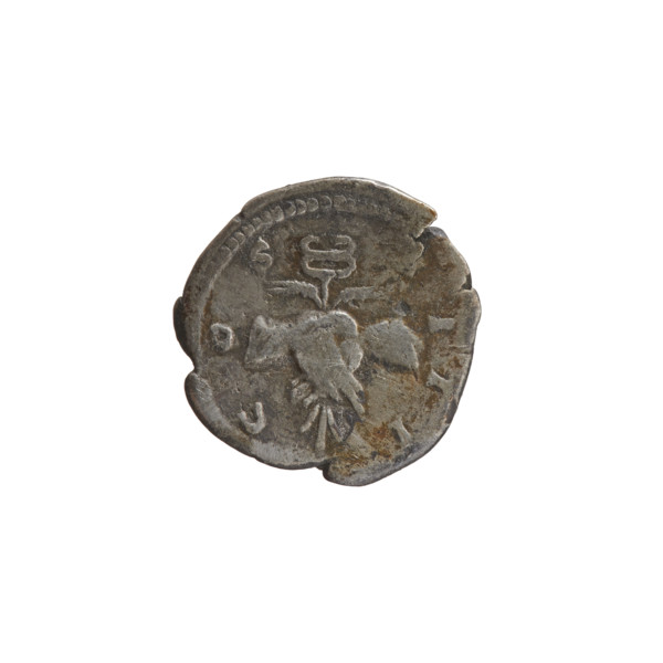Denarius of Antoninus Pius (86–161; Roman Emperor 138–161), c. 145–161. Obverse: Head of Antoninus