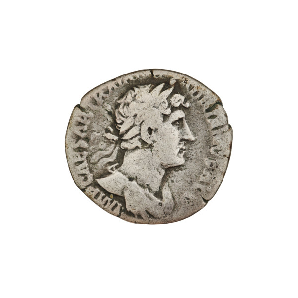 Denarius, Hadrian (76–138; Roman emperor 117–138). Obverse: bust of Hadrian with laurel wreath