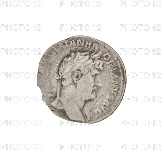 Denarius, Hadrian (76–138; Roman emperor 117–138). Obverse: Bust of Hadrian with laurel wreath