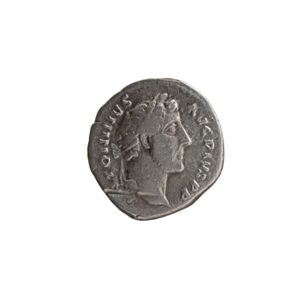Denarius, Antoninus Pius (86–161; Roman emperor 138–161), issuer. Obverse: Head of Antoninus Pius