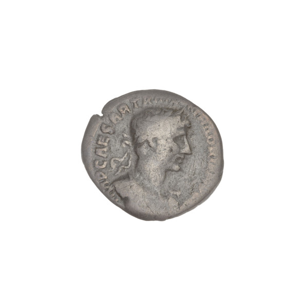 Hadrian (76–138; Roman emperor 117–138). Obverse: Bust of Hadrian with a laurel wreath facing