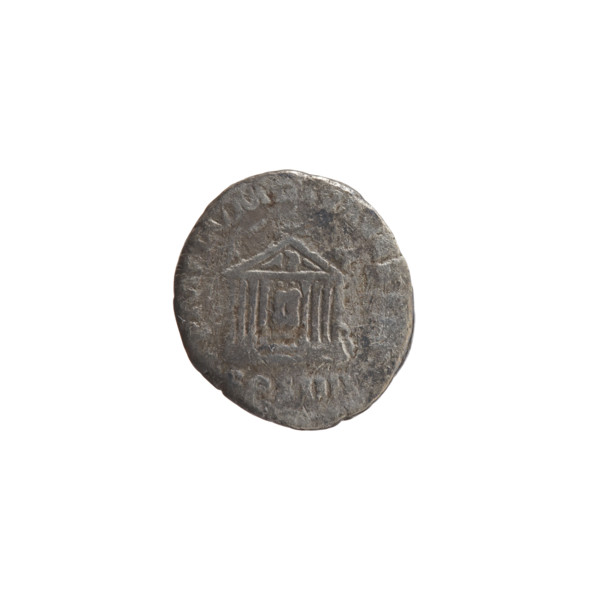 Denarius of Antoninus Pius (86–161; Roman emperor 138–161). Obverse: head of the emperor in a