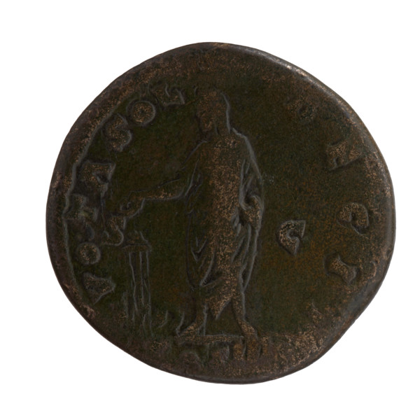 Sestertius, Antoninus Pius (86–161; Roman emperor 138–161), issuer; obverse: head of the emperor
