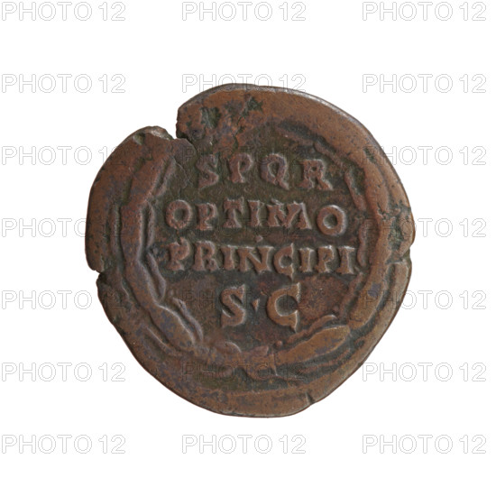 Antoninus Pius (86–161; Roman Emperor 138–161), issuer; head of the emperor in a laurel wreath