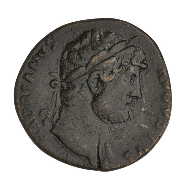 sestertius, Hadrian (76–138; Roman emperor 117–138); Obv.: head of Hadrian in laurel wreath right;