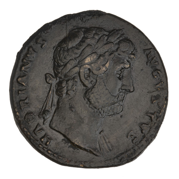 sestertius, Hadrian (76–138; Roman emperor 117–138); obverse: head of Hadrian in laurel wreath