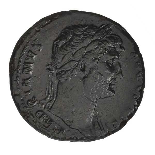 sestertius, Hadrian (76–138; Roman emperor 117–138); obverse: bust of Hadrian with laurel wreath