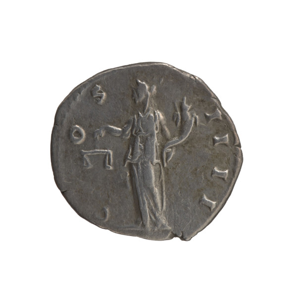 Denarius of Antoninus Pius (reigned 138–161), 148–149. Obverse: Head of Antoninus Pius in a laurel