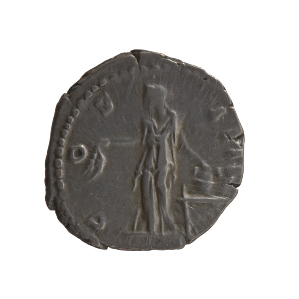Denarius, Antoninus Pius (86–161; Roman emperor 138–161), issuer. Obverse: head of the emperor in a