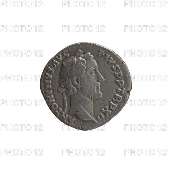 Denarius of Antoninus Pius (86–161; Roman emperor 138–161), 148–149. Obverse: head of the emperor