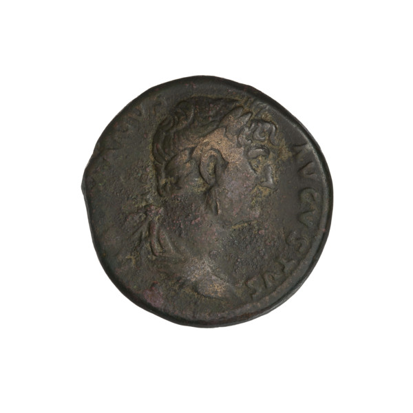 Hadrian (76–138; Roman emperor 117–138). Coin (Roman Empire, 134–138, Rome). Obverse: head of