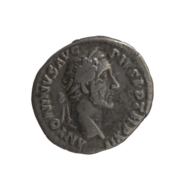 Denarius; issuer: Antoninus Pius (86–161; Roman emperor 138–161). Obverse: head of Antoninus Pius