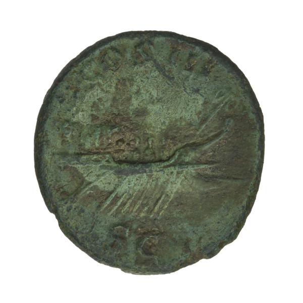 Hadrian (76–138; Roman emperor 117–138). Obverse: Bust of Hadrian with laurel wreath facing right;