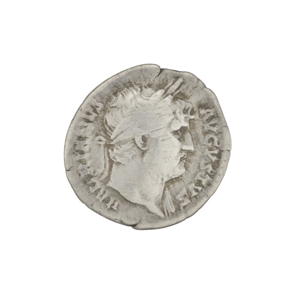 Denarius, Hadrian (76–138; Roman emperor 117–138). Obv.: head of Hadrian in laurel wreath facing