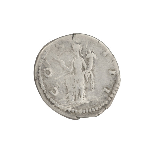 Denarius, Hadrian (76–138; Roman emperor 117–138). Obverse: head of Hadrian in laurel wreath facing