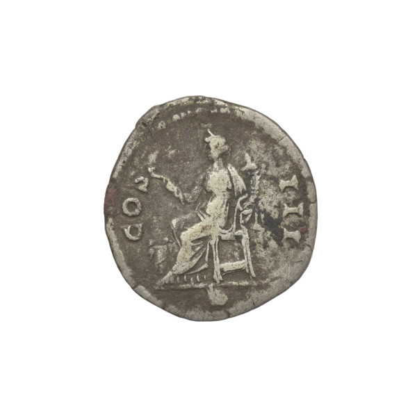 Denarius, Hadrian (76–138; Roman emperor 117–138). Obverse: head of Hadrian in laurel wreath facing