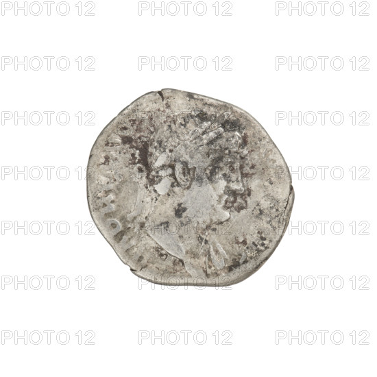 Denarius; Hadrian (76–138; Roman emperor 117–138). Obverse: head of Hadrian in laurel wreath facing