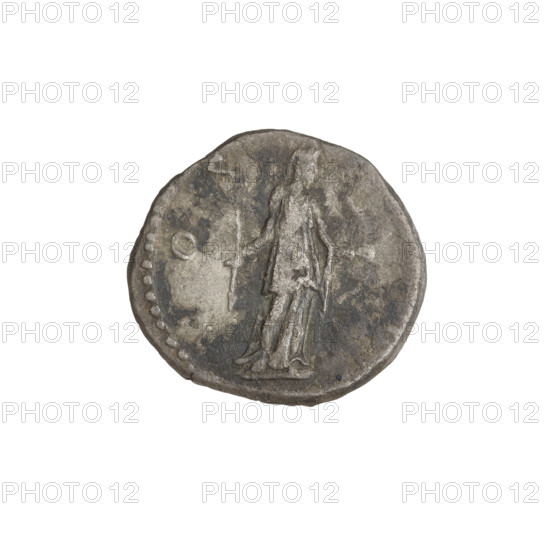 Denarius, Hadrian (76–138; Roman emperor 117–138). Obverse: head of Hadrian in laurel wreath facing