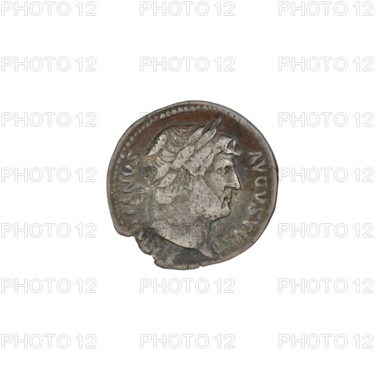 Denarius, Hadrian (76–138; Roman emperor 117–138). Obverse: head of Hadrian with laurel wreath