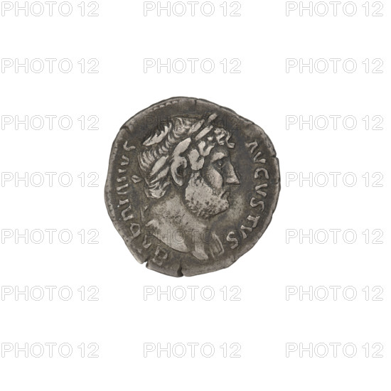 Denarius, Hadrian (76–138; Roman emperor 117–138). Obverse: head of Hadrian with laurel wreath