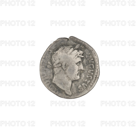 Denarius, Hadrian (76–138; Roman emperor 117–138). Obverse: head of Hadrian in laurel wreath facing