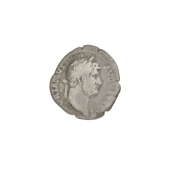 Denarius, Hadrian (76–138; Roman emperor 117–138). Obverse: head of Hadrian in laurel wreath facing