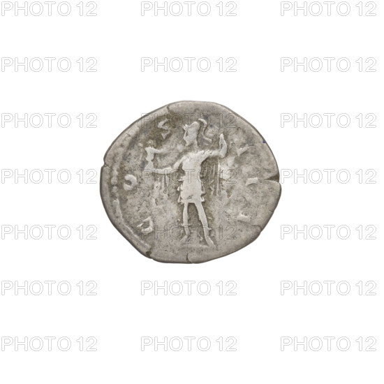 Denarius of Hadrian (76–138; Roman emperor 117–138). Obverse: head of Hadrian in laurel wreath